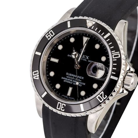 rolex submariner 16610 rubber strap|rolex submariner 16610 best years.